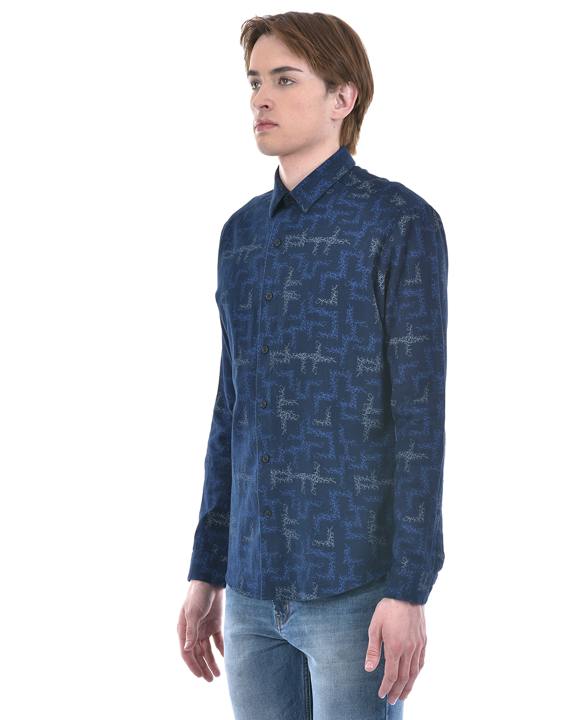 Numero Uno Men Graphic Print Navy Shirt